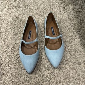 Margaux NY Denim Mary Jane Flats